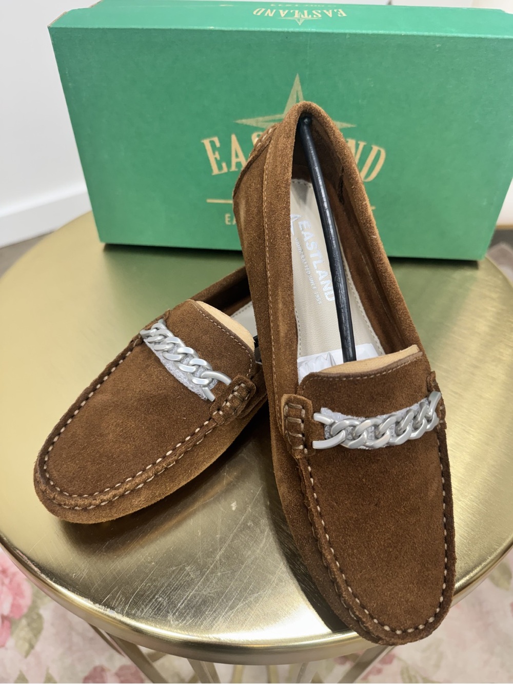 NWT Eastland Sawgrass Suede Driving Moc Loafers Tan | Size 7